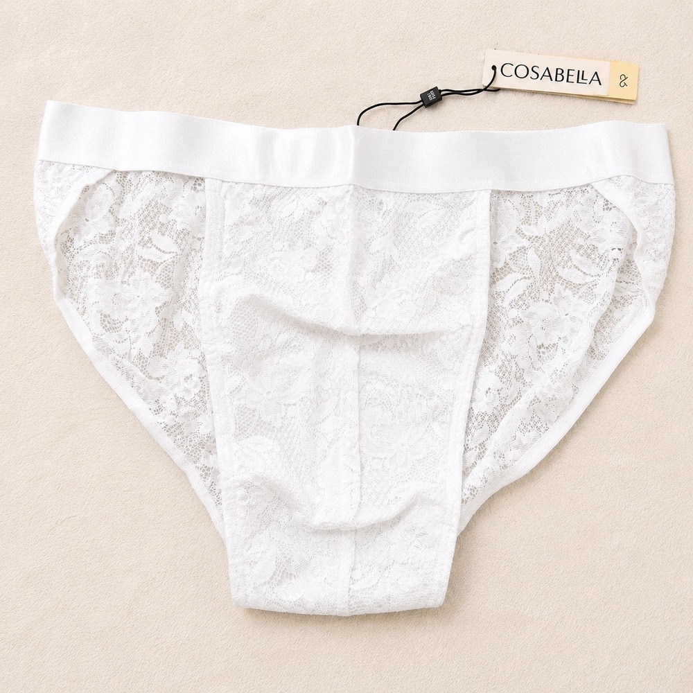 COSABELLA Never‎ Say Never Lace Sports Brief White Men's - Size XL / NWT